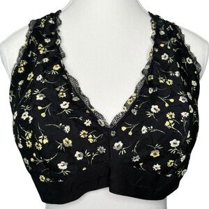 ▪️|EUC| VS PINK Lace Trim Padded Floral Strappy Bralette